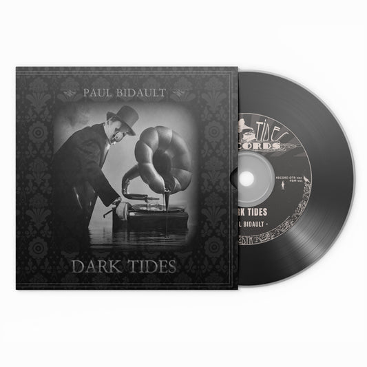 CD de style vinyle signé « Dark Tides ».